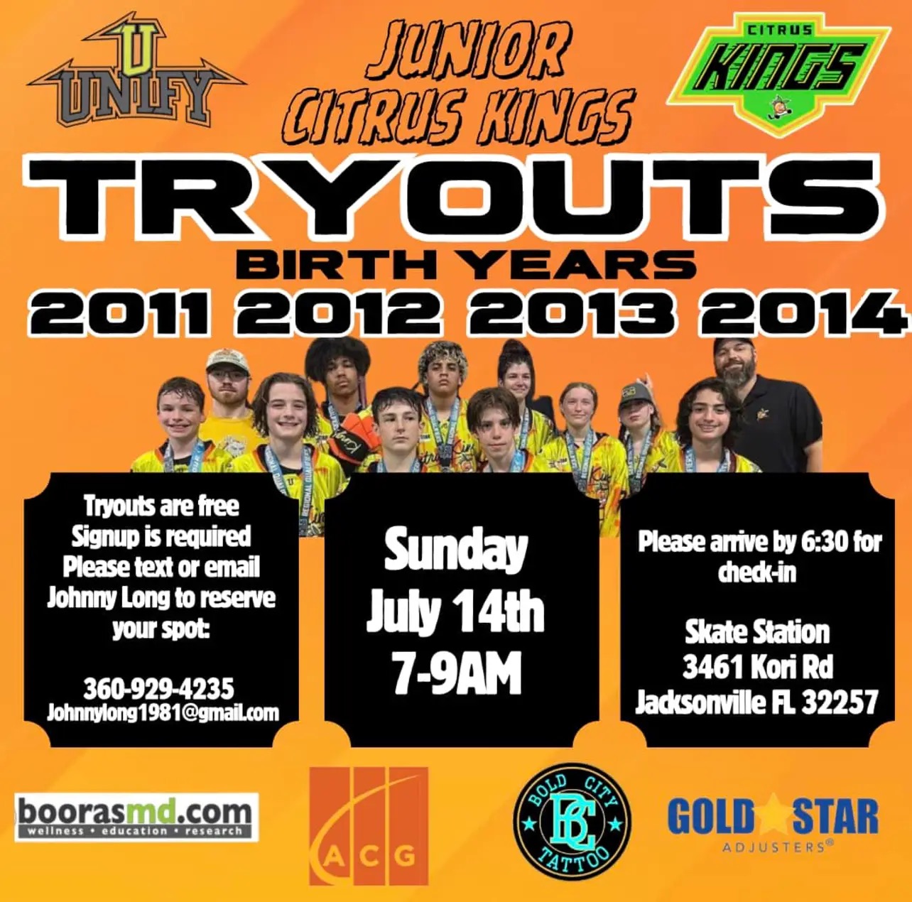 Jr Citrus Kings Tryouts